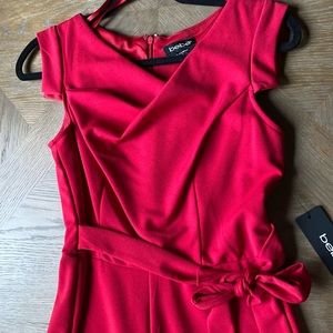 bebe Women’s Sassy Red Formal Jumpsuit